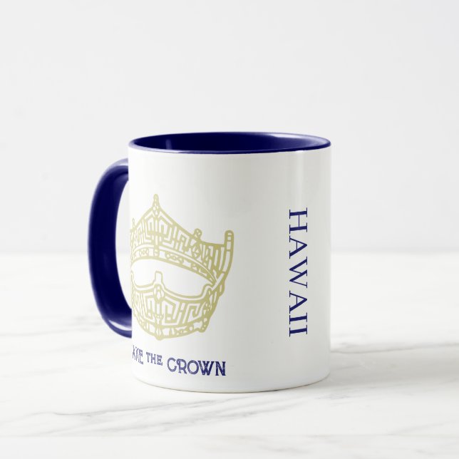 America Pageant Crown Personalised Name Mug (Front Left)