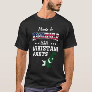 America Pakistani Parts Pakistan Map Usa Flag Root T-Shirt