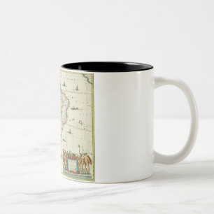 America Pars Meridionalis, page 93 of 'Atlas Minor Two-Tone Coffee Mug