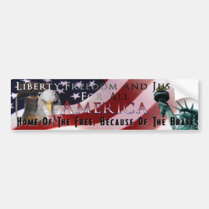 America Patriotic Bumper Sticker