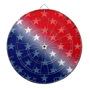 america patriotic red white blue dartboard
