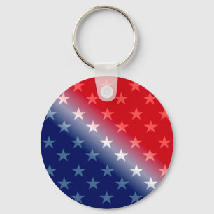 america patriotic red white blue key ring