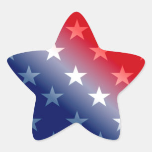 america patriotic red white blue star sticker