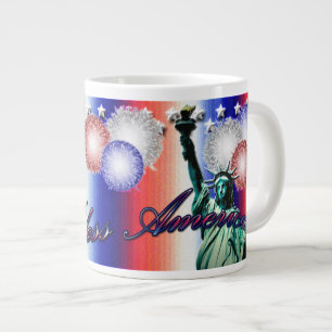 America Patriotic Stars & Stripes Jumbo Mug