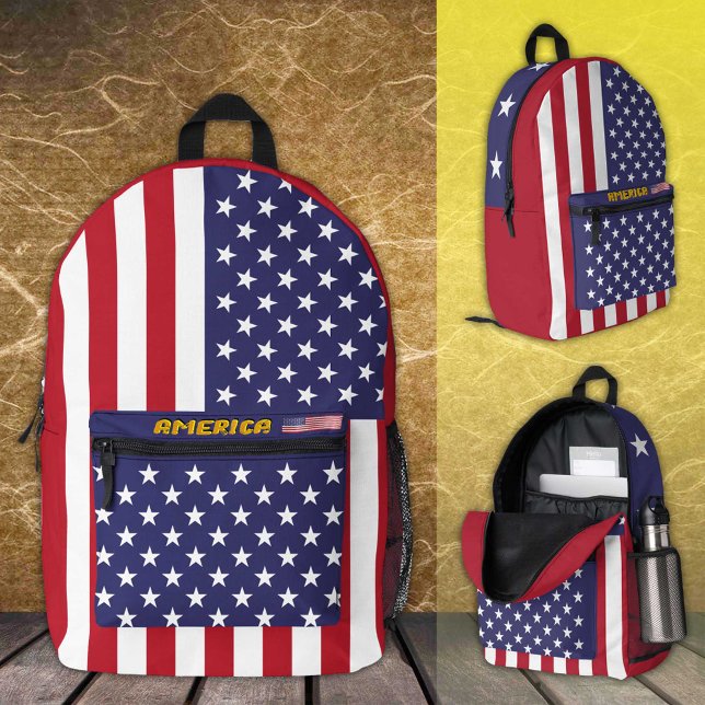 America patriots, backpack, American Flag / USA Printed Backpack (Creator Uploaded)