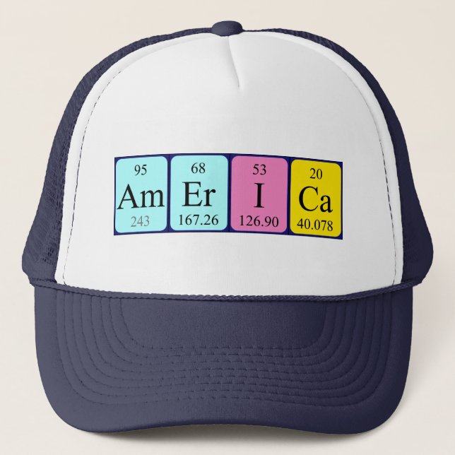 America periodic table name hat (Front)