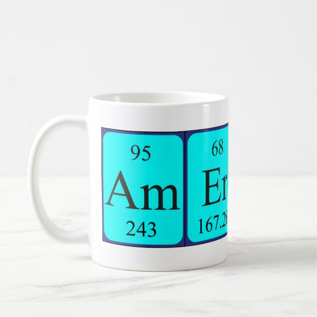America periodic table name mug (Left)