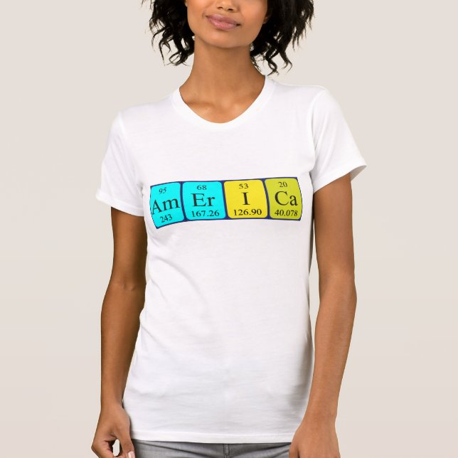 America periodic table name shirt (Front)