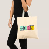 America periodic table name tote bag (Front (Product))