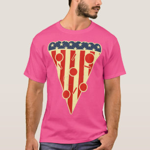 America Pizza Design 4th Of July  T-Shirt