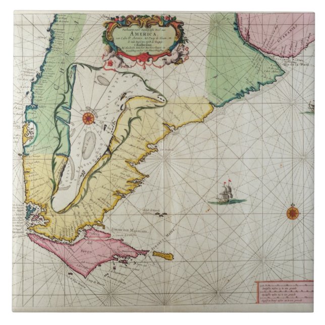 America, plate 17 from 'Le Nouveau et Grand Illumi Tile (Front)