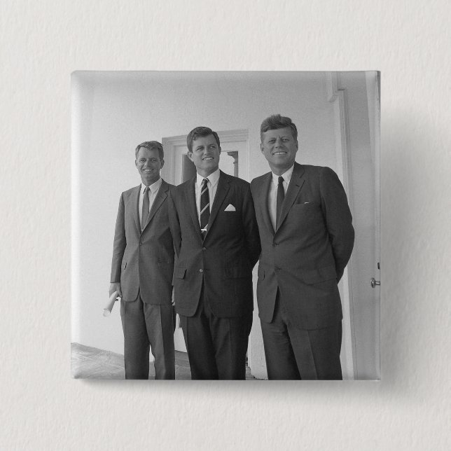 America President John Kennedy & Brothers, Camelot 15 Cm Square Badge (Front)