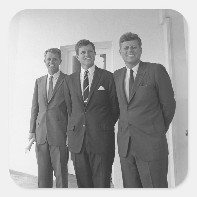 America President John Kennedy & Brothers, Camelot Square Sticker (Front)
