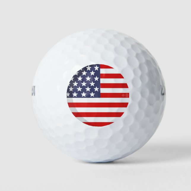 AMERICA PRIDE FLAG   GOLF BALLS (Front)