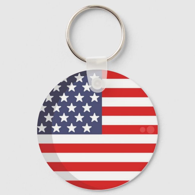 AMERICA PRIDE FLAG   KEY RING (Front)