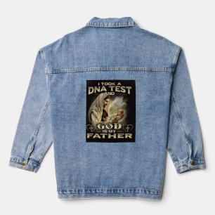 America Pride US Flag Faith Over Fear Prayer 2025  Denim Jacket