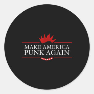 America Punk Again Anti Trump Rock Gift Idea Classic Round Sticker