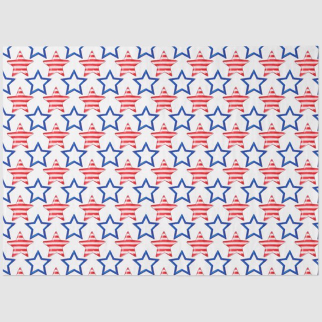 America Red White and Blue Series Design 15 Tissue Paper (Front)