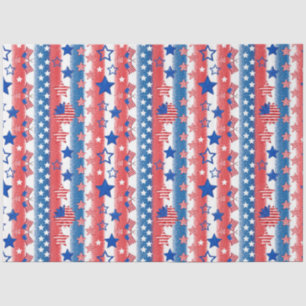 America Red White and Blue Series Design 24 Tissue Paper