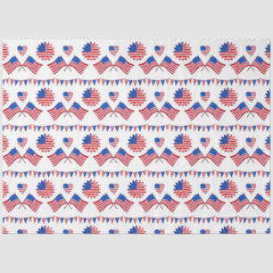 America Red White and Blue Series Design 26 Tissue Paper