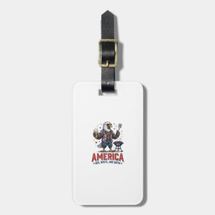 America Red White And Brew Eagle BBQ Shirt (7)_1 Luggage Tag