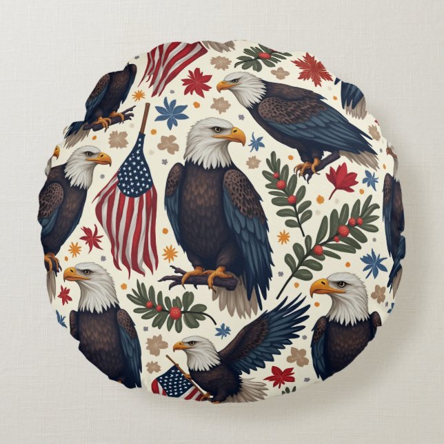 America Round Cushion (Front)