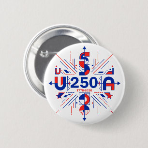 America’s 250th anniversary 6 cm round badge