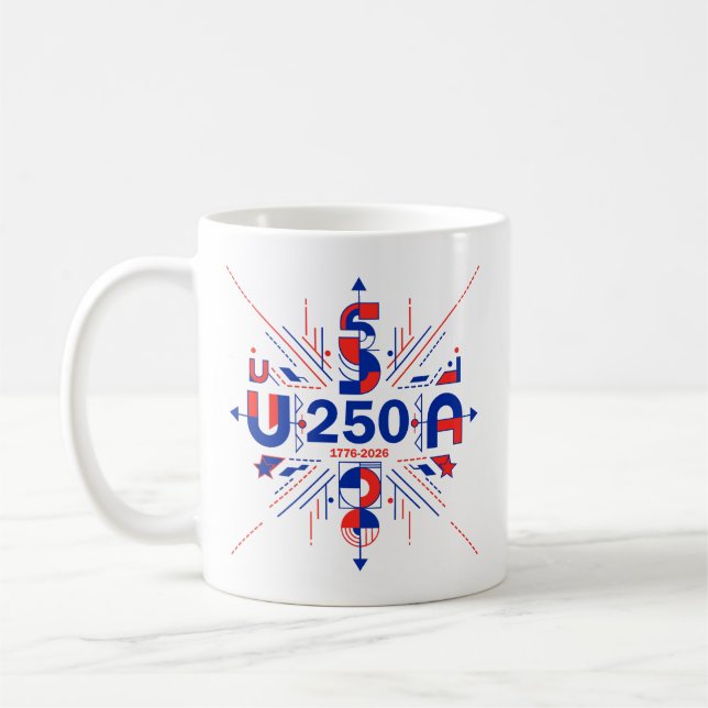America’s 250th anniversary coffee mug (Left)