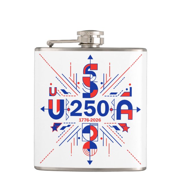 America’s 250th anniversary hip flask (Front)