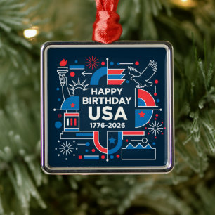 America’s 250th anniversary metal tree decoration