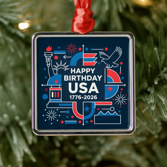 America’s 250th anniversary metal tree decoration (Tree)