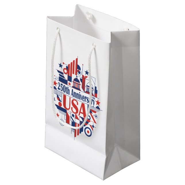 America’s 250th anniversary small gift bag (Front Angled)