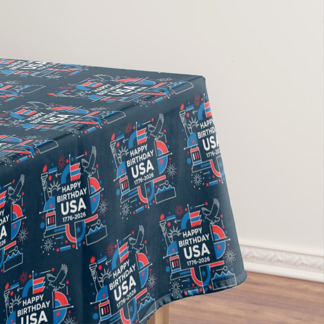 America’s 250th anniversary tablecloth (In Situ)