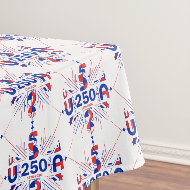 America’s 250th anniversary tablecloth (In Situ)