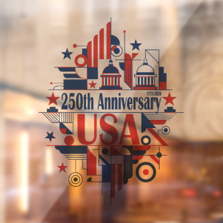 America’s 250th anniversary window cling