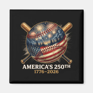 America’s 250th baseball american flag patriotic magnet