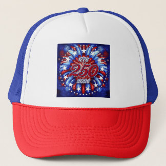 America’s 250th Birthday 1776-2026 Graphic Firew Trucker Hat