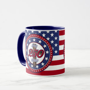 America’s 250th Birthday 1776-2026 Rugged Cross Fl Mug