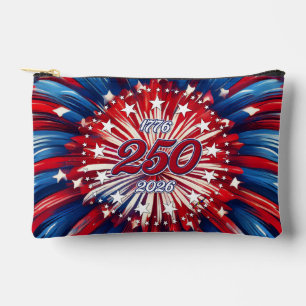 America’s 250th Birthday 1776-2026 RWB Fireworks Accessory Pouch