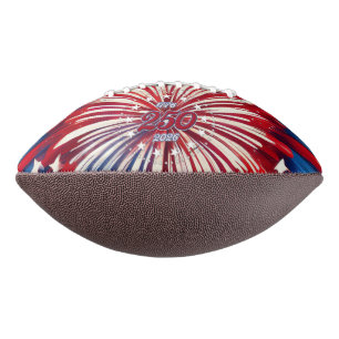 America’s 250th Birthday 1776-2026 RWB Fireworks American Football