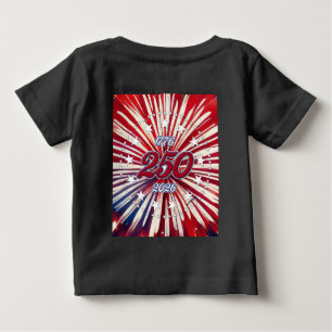 America’s 250th Birthday 1776-2026 RWB Fireworks Baby T-Shirt