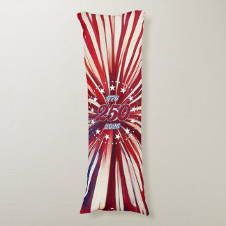 America’s 250th Birthday 1776-2026 RWB Fireworks Body Cushion