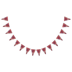 America’s 250th Birthday 1776-2026 RWB Fireworks Bunting