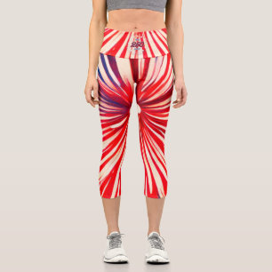 America’s 250th Birthday 1776-2026 RWB Fireworks Capri Leggings