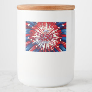 America’s 250th Birthday 1776-2026 RWB Fireworks Food Label