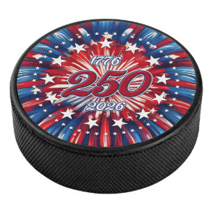 America’s 250th Birthday 1776-2026 RWB Fireworks Hockey Puck