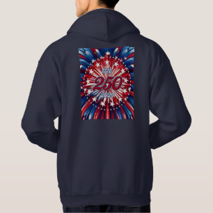America’s 250th Birthday 1776-2026 RWB Fireworks Hoodie