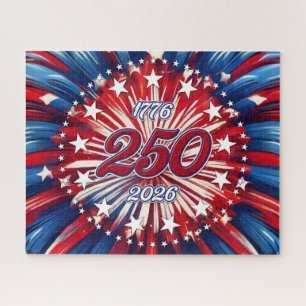 America’s 250th Birthday 1776-2026 RWB Fireworks Jigsaw Puzzle
