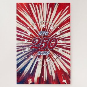 America’s 250th Birthday 1776-2026 RWB Fireworks Jigsaw Puzzle