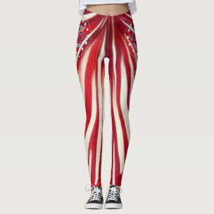 America’s 250th Birthday 1776-2026 RWB Fireworks Leggings